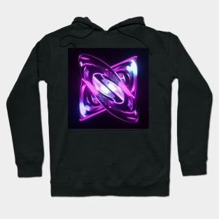 Swirling Twisted Abstract Metallic Shape Design Hoodie